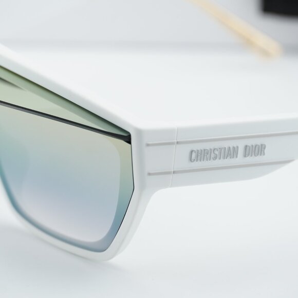 Dior DIORCLUB M7U 51A5 Shield Sunglasses - White/Mirror main image 11